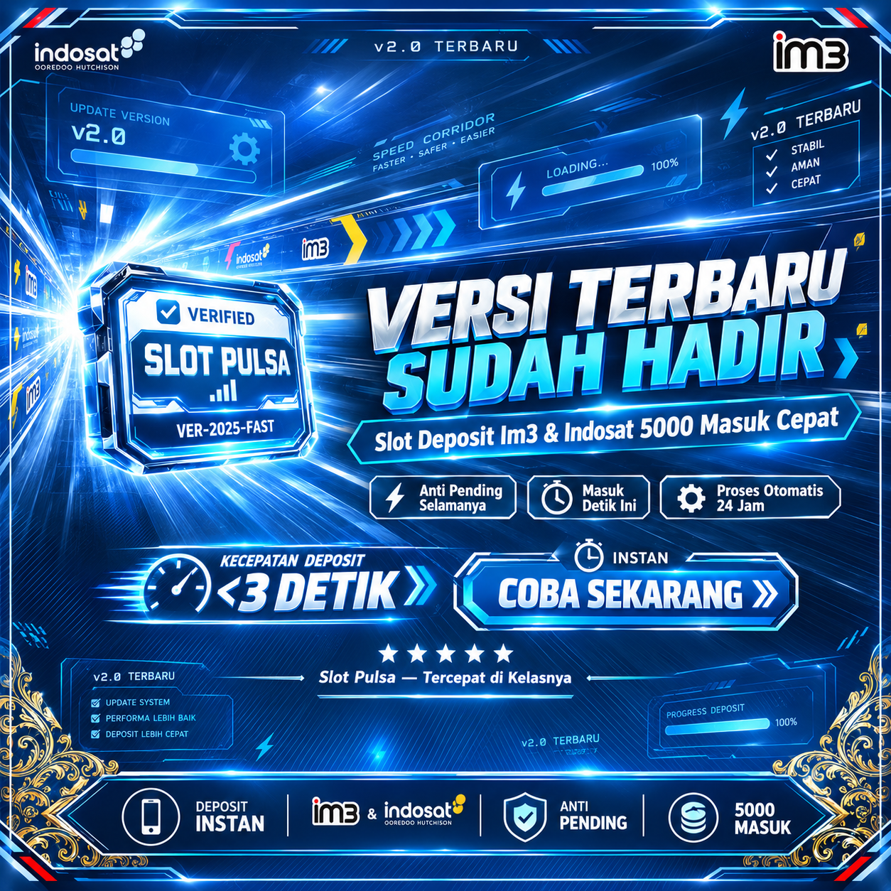 Slot Pulsa ʚɞ Versi Terbaru Slot Deposit Pulsa Im3 & Indosat 5000 Masuk Cepat Anti Pending